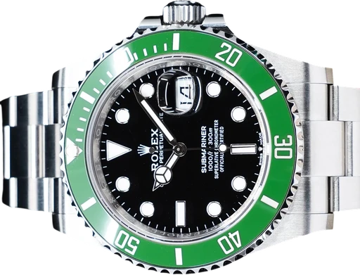 Title: Submariner (Starbucks) (New)
Brand: Rolex
Model: Submariner
Ref: 126610LV
Category: Dykker
Diameter: 41mm
Functions: Dato
Year: 2026
Price: 109995
Condition: 10.0
Dial Color: Sort
Strap: Metal
Case material: Stål
Gender: Herre
Match: 100.0%
Billedet er ejet af GP Watches (907776) Et Rolex ur