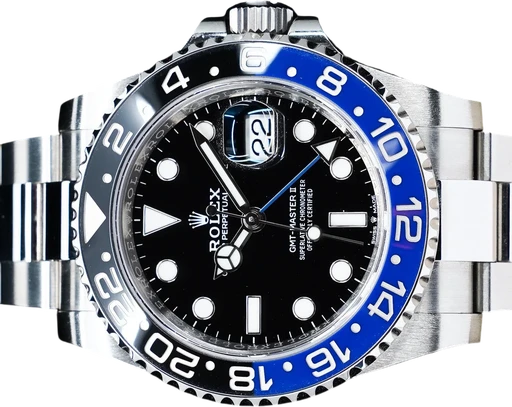 Title: GMT-Master II Batman (Batgirl) (New)
Brand: Rolex
Model: GMT-Master II Batman
Ref: 126710BLNR
Category: Pilot
Diameter: 40mm
Functions: GMT, Dato
Year: 2019
Price: 109995
Condition: 9.0
Dial Color: Sort
Strap: Metal
Case material: Stål
Gender: Herre
Match: 100.0%
Billedet er ejet af GP Watches (907726) Et Rolex ur