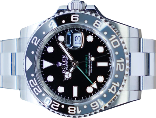 Title: GMT-Master II (Bruce Wayne)
Brand: Rolex
Model: GMT-Master II
Ref: 126710GRNR
Category: Sport
Diameter: 40mm
Functions: GMT, Dato
Year: 2025
Price: 124995
Condition: 9.0
Dial Color: Sort
Strap: Metal
Case material: Stål
Gender: Herre
Match: 100.0%
Billedet er ejet af GP Watches (677648) Et Rolex ur