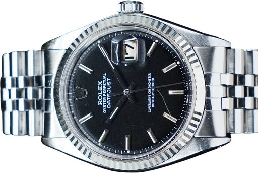 Title: Datejust 36 MM (New)
Brand: Rolex
Model: Datejust
Ref: 1601
Category: Dress
Diameter: 36mm
Functions: Dato
Year: 1978
Price: 29995
Condition: 7.5
Dial Color: Sort
Strap: Metal
Case material: Stål
Gender: Herre
Match: 100.0%
Billedet er ejet af GP Watches (899601) Et Rolex ur