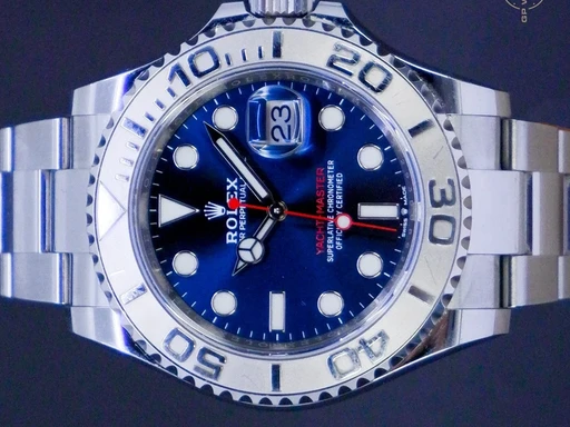 Title: Yacht-Master I
Brand: Rolex
Model: Yacht-Master I
Ref: 126622
Category: Sport
Diameter: 40mm
Functions: Dato
Year: 2019
Price: 84995
Condition: undefined
Dial Color: Blå
Strap: Metal
Case material: Stål
Gender: Herre
Match: 100.0%
Billedet er ejet af GP Watches (359299) Et Rolex ur
