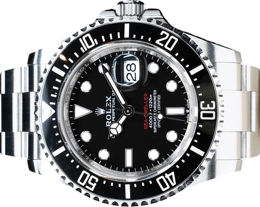 Title: Sea-Dweller 43 MM
Brand: Rolex
Model: Sea-Dweller
Ref: 126600
Category: Dykker
Diameter: 43mm
Functions: Dato
Year: 2023
Price: 82995
Condition: 9.7
Dial Color: Sort
Strap: Metal
Case material: Stål
Gender: Herre
Match: 100.0%
Billedet er ejet af GP Watches (903515) Et Rolex ur