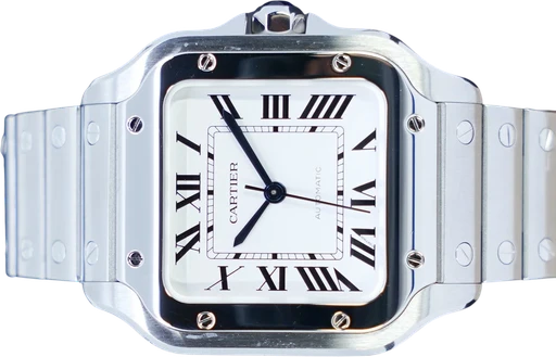 Title: Santos Medium (New)
Brand: Cartier
Model: Santos Medium
Ref: WSSA0029
Category: Dress
Diameter: 35mm
Functions: Dato
Year: 2024
Price: 48995
Condition: 9.0
Dial Color: Hvid
Strap: Metal
Case material: Stål
Gender: Unisex
Match: 100.0%
Billedet er ejet af GP Watches (742893) Et Cartier ur