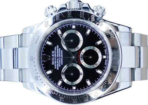 Title: Daytona
Brand: Rolex
Model: Daytona
Ref: 116520
Category: Racing
Diameter: 40mm
Functions: Kronograf
Year: 2002
Price: 134995
Condition: 8.5
Dial Color: Sort
Strap: Metal
Case material: Stål
Gender: Herre
Match: 100.0%
Billedet er ejet af GP Watches (703828) Et Rolex ur