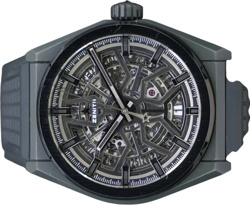 Title: Defy Classic Skeleton
Brand: Zenith
Model: Defy Classic Skeleton
Ref: 49.9000.670-77.R782
Category: Skeleton
Diameter: 41mm
Functions: Dato
Year: 2021
Price: 39995
Condition: 9.0
Dial Color:
Strap: Andet
Case material: Keramik
Gender: Herre
Match: 100.0%
Billedet er ejet af GP Watches (664743) Et Zenith ur