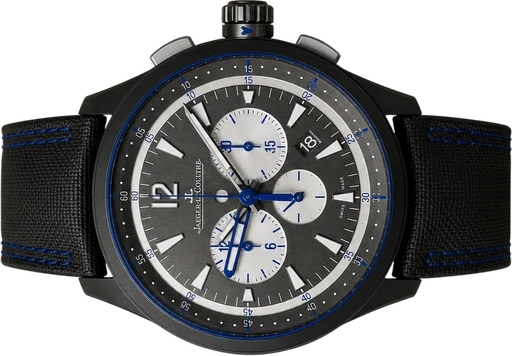 Titel: Master Compressor Chronograph Ceramic (Nyhed)
Mærke: Jaeger-LeCoultre
Model: Master Compressor Chronograph Ceramic
Ref.: Q205C571
Kategori: Sport
Diameter: 46mm
Funktioner: Dato, Kronograf
Årgang: 2017
Pris: 68500
Stand: 9.0 (Brugt)
Skivefarve: Sort
Rem: Andet
Kassemateriale: Keramik
Køn: Herre
Match: 100.0%
Billedet ejes af Hvelplund (938441) Et Jaeger-LeCoultre ur
