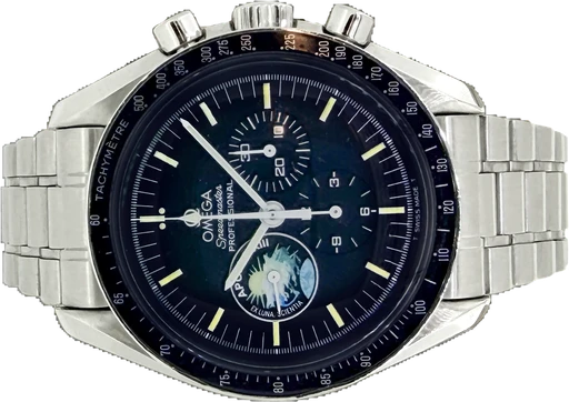 Titel: Speedmaster
Mærke: Omega
Model: Speedmaster
Ref.: 3595.52
Årgang: 1995
Tilbehør: Boks og Papirer
Stand: 7.5 (Brugt)
Pris: 38.000 kr.
Diameter: 42mm
Funktioner: Kronograf
Skivefarve: Blå
Rem: Metal
Kassemateriale: Stål
Kategori: Racing
Køn: Herre
Match: 100.0%
Billedet ejes af Hvelplund (1187973) Et Omega ur