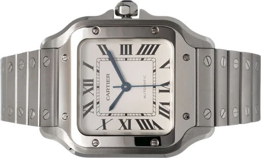 Title: Santos
Brand: Cartier
Model: Santos
Ref: WSSA0029
Category: Dress
Diameter: 35mm
Functions:
Year: 2024
Price: 53500
Condition: 10.0
Dial Color: Hvid
Strap: Metal
Case material: Stål
Gender: Unisex
Match: 100.0%
Billedet er ejet af Hvelplund (102471) Et Cartier ur
