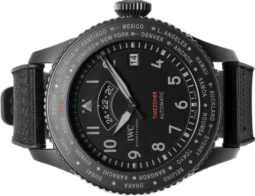 Title: Pilot Worldtimer Top Gun
Brand: IWC
Model: Pilot Worldtimer Top Gun
Ref: IW395505
Category: Pilot
Diameter: 45mm
Functions: Verdensur
Year: 2022
Price: 131500
Condition: 8.0
Dial Color: Sort
Strap: Andet
Case material: Andet
Gender: Herre
Match: 100.0%
Billedet er ejet af Hvelplund (102463) Et IWC ur