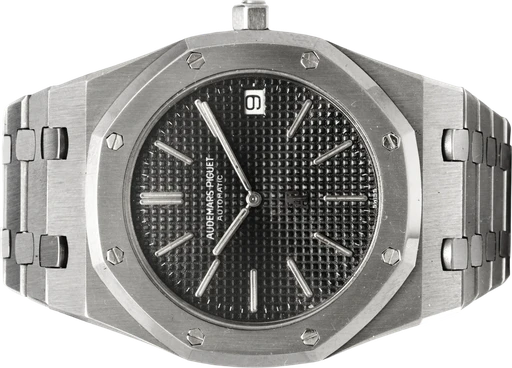 Title: Royal Oak
Brand: Audemars Piguet
Model: Royal Oak
Ref: 5402ST
Category: Dress
Diameter: 39mm
Functions: Dato
Year: 1972
Price: 925000
Condition: 8.0
Dial Color: Sort
Strap: Metal
Case material: Stål
Gender: Herre
Match: 100.0%
Billedet er ejet af Hvelplund (163299) Et Audemars Piguet ur