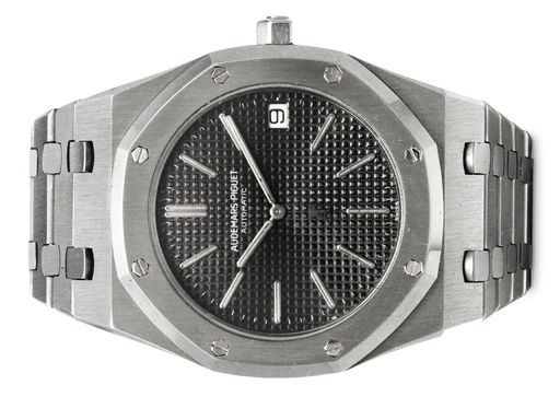 Title: Royal Oak
Brand: Audemars Piguet
Model: Royal Oak
Ref: 5402ST
Category: Sport
Diameter: 39mm
Functions: Dato
Year: 1972
Price: 925000
Condition: undefined
Dial Color: Sort
Strap: Metal
Case material: Stål
Gender: Herre
Match: 100.0%
Billedet er ejet af Hvelplund (163299) Et Audemars Piguet ur