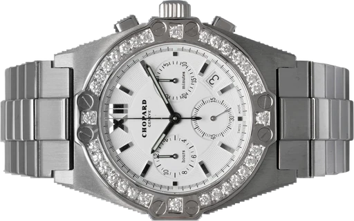 Title: St. Moritz
Brand: Chopard
Model: St. Moritz
Ref: 8379
Category: Sport
Diameter: 38mm
Functions: Dato, Kronograf
Year:
Price: 55400
Condition: 8.0
Dial Color: Hvid
Strap: Metal
Case material: Stål
Gender: Herre
Match: 100.0%
Billedet er ejet af Hvelplund (102453) Et Chopard ur