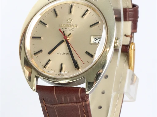 Title: Sonic
Brand: Eterna
Model: Sonic
Ref: KU5033
Category: Dress
Diameter: 37mm
Functions: Dato
Year: 1970
Price: 5000
Condition: undefined
Dial Color: Gul
Strap: Læder
Case material: Guld
Gender: Herre
Match: 100.0%
Billedet er ejet af Krognos (142145) Et Eterna ur