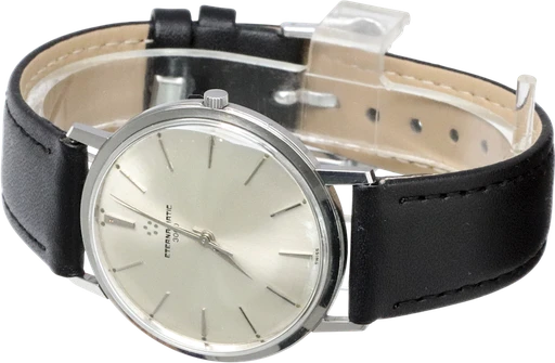 Title: Matic 3000
Brand: Eterna
Model: 3000
Ref: KU5006
Category: Dress
Diameter: 34mm
Functions:
Year: 1960
Price: 4200
Condition: 5.0
Dial Color: Sølv
Strap: Læder
Case material: Stål
Gender: Herre
Match: 100.0%
Billedet er ejet af Krognos (142138) Et Eterna ur