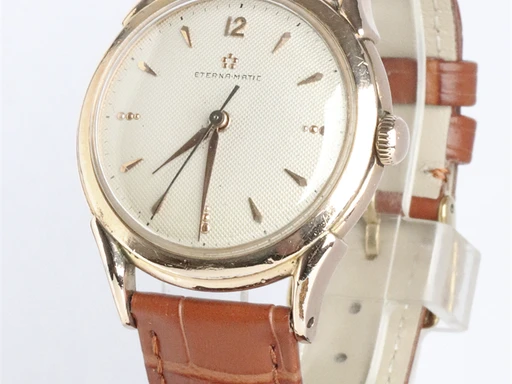 Title: Matic
Brand: Eterna
Model: KU3107 / 3504559
Ref: KU3107 / 3504559
Category: Dress
Diameter: 35mm
Functions:
Year: 1950
Price: 5000
Condition: undefined
Dial Color: Hvid
Strap: Læder
Case material: Stål
Gender: Herre
Match: 100.0%
Billedet er ejet af Krognos (102324) Et Eterna ur