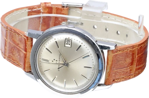 Title: Matic
Brand: Eterna
Model: Eterna Matic
Ref: KU3604
Category: Dress
Diameter: 35mm
Functions: Dato
Year: 1960
Price: 4000
Condition: 6.0
Dial Color: Sølv
Strap: Læder
Case material: Stål
Gender: Herre
Match: 100.0%
Billedet er ejet af Krognos (102284) Et Eterna ur