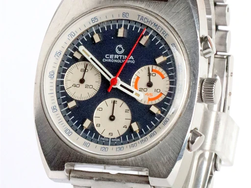 Title: Chronolympic
Brand: Certina
Model: 
Ref: KOMPP02
Category: Racing
Diameter: 38mm
Functions: Kronograf
Year: 1960
Price: 20000
Condition: undefined
Dial Color: Blå
Strap: Metal
Case material: Stål
Gender: Herre
Match: 100.0%
Billedet er ejet af Krognos (102288) Et Certina ur