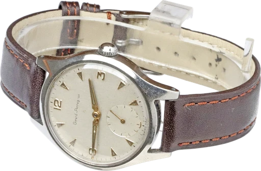 Title: Girard Perregaux
Brand: Girard-Perregaux
Model: KU2917
Ref: KU2917
Category: Dress
Diameter: 34mm
Functions:
Year: 1960
Price: 4000
Condition: 6.0
Dial Color: Hvid
Strap: Læder
Case material: Stål
Gender: Herre
Match: 100.0%
Billedet er ejet af Krognos (102313) Et Girard-Perregaux ur