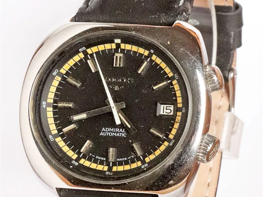 Title: Admiral Automatic
Brand: Longines
Model: Admiral Automatic
Ref: KU2465 / 16741267
Category: Dress
Diameter: 40mm
Functions: Dato
Year: 1970
Price: 9800
Condition: undefined
Dial Color: Sort
Strap: Læder
Case material: Stål
Gender: Herre
Match: 100.0%
Billedet er ejet af Krognos (102267) Et Longines ur