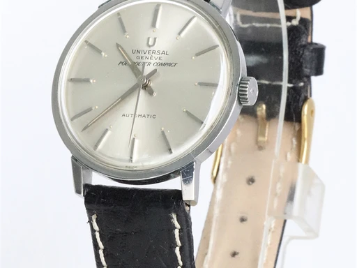 Title: Universal Genève Polerouter Compact
Brand: Universal Geneve
Model: Polerouter Compact
Ref: KU5011
Category: Dress
Diameter: 32mm
Functions: Dato
Year: 1960
Price: 8900
Condition: undefined
Dial Color: Sølv
Strap: Læder
Case material: Stål
Gender: Unisex
Match: 100.0%
Billedet er ejet af Krognos (142141) Et Universal Geneve ur