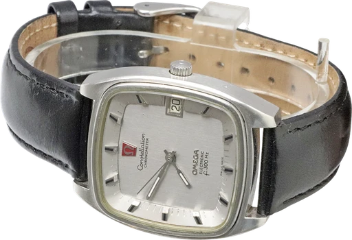 Title: F300 Constellation
Brand: Omega
Model: F300 Constellation
Ref: KU3758
Category: Dress
Diameter: 36mm
Functions: Dato
Year: 1970
Price: 7200
Condition: 6.0
Dial Color: Sølv
Strap: Læder
Case material: Stål
Gender: Herre
Match: 100.0%
Billedet er ejet af Krognos (136101) Et Omega ur