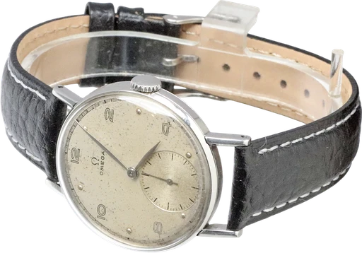 Title: KU5037
Brand: Omega
Model: KU5037
Ref: KU5037
Category: Dress
Diameter: 35mm
Functions:
Year: 1940
Price: 7200
Condition: 6.0
Dial Color: Hvid
Strap: Læder
Case material: Stål
Gender: Herre
Match: 100.0%
Billedet er ejet af Krognos (148921) Et Omega ur