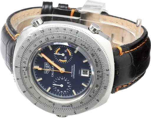 Title: Calculator
Brand: Heuer
Model: Calculator
Ref: KOM62
Category: Racing
Diameter: 46mm
Functions: Kronograf, Dato
Year: 1970
Price: 29800
Condition: 6.0
Dial Color: Blå
Strap: Læder
Case material: Stål
Gender: Herre
Match: 100.0%
Billedet er ejet af Krognos (136000) Et Heuer ur