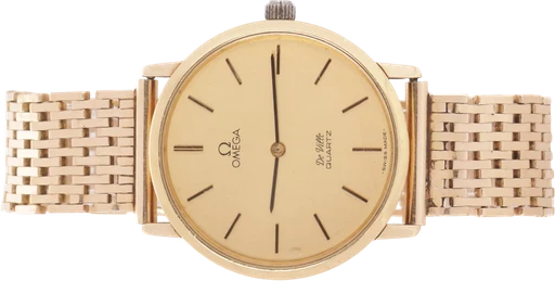 Titel: De Ville Quartz armbåndsur af 14 kt guld
Mærke: Omega
Model: De Ville Quartz
Ref.: null
Årgang:
Tilbehør:
Stand: 2.0 (Brugt)
Pris: 18.500 kr.
Diameter: 35mm
Funktioner: Dato
Skivefarve: Gul
Rem: Andet
Kassemateriale: Guld
Kategori: Dress
Køn: Unisex
Match: 100.0%
Billedet ejes af Lauritz (981332) Et Omega ur