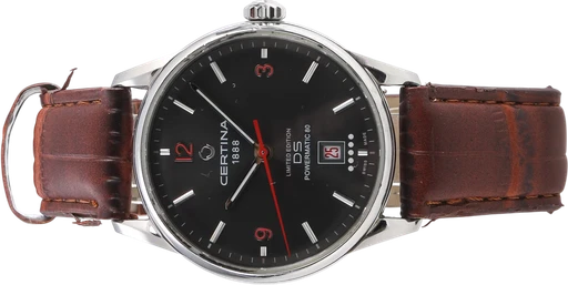 Title: 'DS Powermatic 80 Ole Einar Bjørndalen '. Limiteret herreur i stål med grå skive, ca. 2014
Brand: Certina
Model: DS Powermatic 80 Ole Einar Bjørndalen
Ref: C026.407.16.087.10
Category: Dress
Diameter: 40mm
Functions: Dato
Year: 2014
Price: 5000
Condition: 7.0
Dial Color: Grå
Strap: Læder
Case material: Stål
Gender: Herre
Match: 100.0%
Billedet er ejet af Lauritz (551745) Et Certina ur