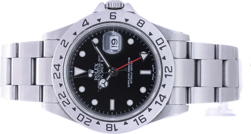 Title: 'Explorer II'. Herreur af stål med sort skive ref. 16570
Brand: Rolex
Model: Explorer II
Ref: 16570
Category: Sport
Diameter: 40mm
Functions: Dato, GMT
Year:
Price: 58000
Condition: 10.0
Dial Color: Sort
Strap: Metal
Case material: Stål
Gender: Herre
Match: 100.0%
Billedet er ejet af Lauritz (530714) Et Rolex ur