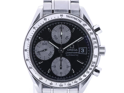 Title: Speedmaster Automatic herrearmbåndsur af stål Ø 39 mm
Brand: Omega
Model: Speedmaster Automatic
Ref: null
Category: Racing
Diameter: 39mm
Functions: Kronograf, Dato
Year:
Price: 18500
Condition: 8.0
Dial Color: Sort
Strap: Metal
Case material: Stål
Gender: Herre
Match: 100.0%
Billedet er ejet af Lauritz (530713) Et Omega ur