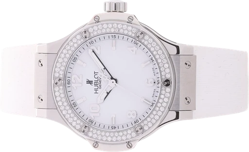 Title: Armbåndsur af stål, model 'Big Bang'
Brand: Hublot
Model: Big Bang
Ref: null
Category: Dress
Diameter: 35mm
Functions: Dato
Year:
Price: 44000
Condition:
Dial Color: Hvid
Strap: Andet
Case material: Stål
Gender: Unisex
Match: 100.0%
Billedet er ejet af Lauritz (450881) Et Hublot ur