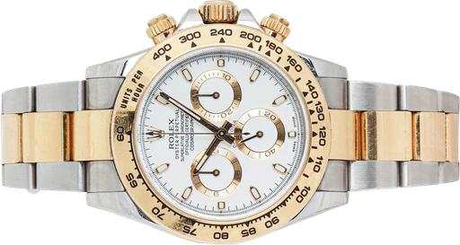 Title: Cosmograph Daytona. Herrearmbåndsur i stål og 18 kt. guld
Brand: Rolex
Model: Cosmograph Daytona
Ref: 116503
Category: Racing
Diameter: 40mm
Functions: Kronograf, Dato
Year: 2017
Price: 135000
Condition: 8.5
Dial Color: Hvid
Strap: Metal
Case material: Stål
Gender: Herre
Match: 100.0%
Billedet er ejet af Lauritz (855999) Et Rolex ur