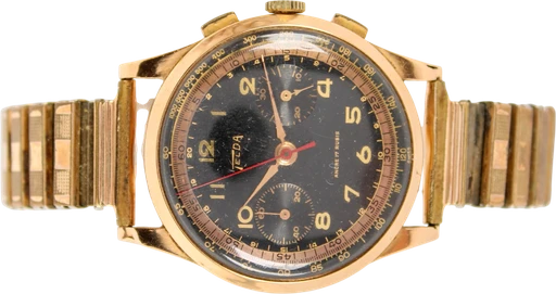 Titel: Vintage herreur i 18 kt guld (Nyhed)
Mærke: Telda
Model: Herreur kronograf
Ref.: null
Årgang:
Tilbehør:
Stand: 4.5 (Brugt)
Pris: 6.000 kr.
Diameter: 38mm
Funktioner: Kronograf
Skivefarve: Sort
Rem: Metal
Kassemateriale: Guld
Kategori: Racing
Køn: Herre
Match: 100.0%
Billedet ejes af Lauritz (1196250) Et Telda ur