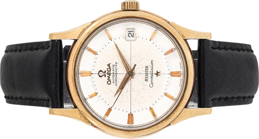 Titel: Constellation vintage herrearmbåndsur af 18 kt. guld med Meister pie-pan-skive (Nyhed)
Mærke: Omega
Model: Constellation
Ref.: null
Årgang:
Tilbehør: Boks
Pris: 18.000 kr.
Diameter: 35mm
Funktioner: Dato
Skivefarve: Hvid
Rem: Læder
Kassemateriale: Guld
Kategori: Dress
Køn: Herre
Match: 100.0%
Billedet ejes af Lauritz (1106793) Et Omega ur