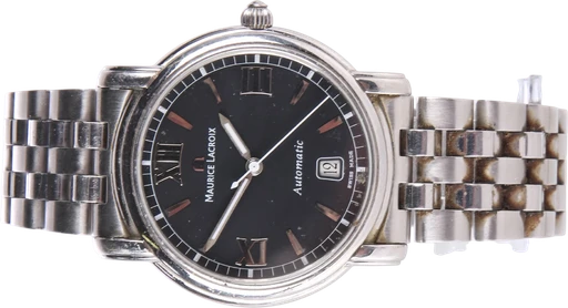 Titel: 'Automatic Pontos Date' Herreur af stål
Mærke: Maurice Lacroix
Model: Automatic Pontos Date
Ref.: 09777
Årgang:
Tilbehør:
Stand: 7.0 (Brugt)
Pris: 5.400 kr.
Diameter: 38mm
Funktioner: Dato
Skivefarve: Sort
Rem: Metal
Kassemateriale: Stål
Kategori: Dress
Køn: Herre
Match: 100.0%
Billedet ejes af Lauritz (939657) Et Maurice Lacroix ur