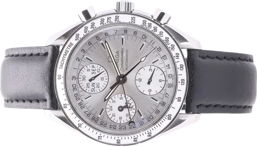 Title: Speedmaster Triple Date Calendar herrearmbåndsur af stål
Brand: Omega
Model: Speedmaster Triple Date Calendar
Ref: 35105000
Category: Racing
Diameter: 39mm
Functions: Kronograf, Dato, Ugedag
Year:
Price: 17500
Condition:
Dial Color: Sølv
Strap: Læder
Case material: Stål
Gender: Herre
Match: 100.0%
Billedet er ejet af Lauritz (470770) Et Omega ur