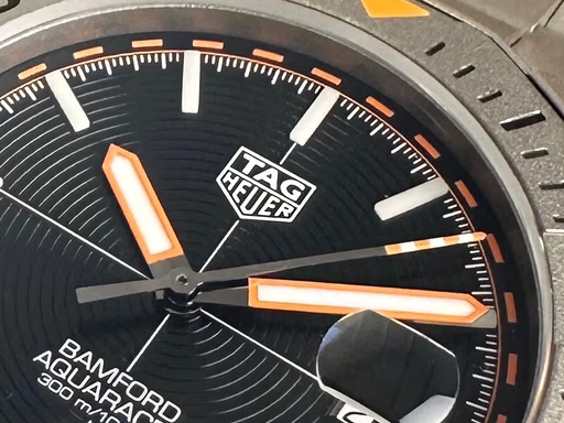 Title: 43 mm. Aquaracer Limited Bamford edition fra 2022 i titanium. (New)
Brand: Tag Heuer
Model: Aquaracer Limited Bamford edition
Ref: null
Category: Dykker
Diameter: 43mm
Functions: Dato
Year: 2022
Price: 20000
Condition: undefined
Dial Color: Sort
Strap: Metal
Case material: Titanium
Gender: Herre
Match: 100.0%
Billedet er ejet af Limited Watches (411274) Et Tag Heuer ur