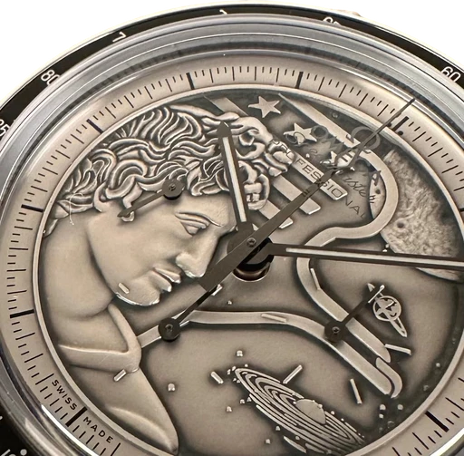 Title: The Speedmaster Apollo 17. Last man on the Moon
Brand: Omega
Model: Speedmaster Apollo 17
Ref: 311.30.42.30.99.002
Category: Racing
Diameter: 41mm
Functions: Kronograf, Dato
Year: 2013
Price: 63000
Condition: 9.0
Dial Color: Sølv
Strap: Metal
Case material: Stål
Gender: Herre
Match: 100.0%
Billedet er ejet af Limited Watches (152310) Et Omega ur