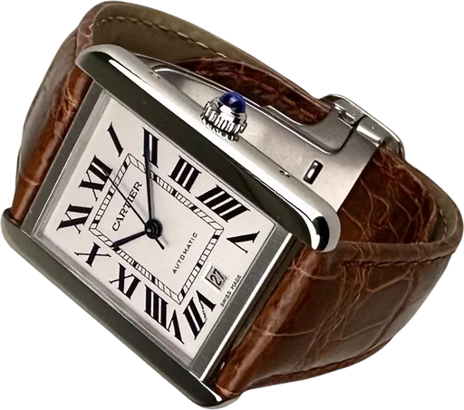 Title: Tank Solo - XL - 31x41 mm. Med to nye remme. (New)
Brand: Cartier
Model: Tank Solo - XL
Ref: W5200027
Category: Dress
Diameter: 31mm
Functions: Dato
Year: 2016
Price: 27500
Condition: 9.0
Dial Color: Hvid
Strap: Læder
Case material: Stål
Gender: Unisex
Match: 100.0%
Billedet er ejet af Limited Watches (915722) Et Cartier ur