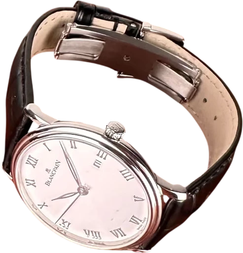 Title: Villeret Ultra-Slim - 40 mm Med 2 nye remme.
Brand: Blancpain
Model: Villeret Ultra-Slim
Ref: 6651-1127-55B
Category: Dress
Diameter: 40mm
Functions: Dato
Year: 2019
Price: 55000
Condition: 9.0
Dial Color: Hvid
Strap: Læder
Case material: Stål
Gender: Herre
Match: 100.0%
Billedet er ejet af Limited Watches (322181) Et Blancpain ur