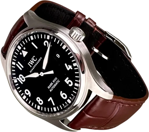 Title: Pilot’s watch Mark XVIII - 40 mm. Ny rem.
Brand: IWC
Model: Pilot’s watch Mark XVIII
Ref: IW327001
Category: Pilot
Diameter: 40mm
Functions: Dato
Year: 2016
Price: 27000
Condition: 9.0
Dial Color: Sort
Strap: Læder
Case material: Stål
Gender: Herre
Match: 100.0%
Billedet er ejet af Limited Watches (681185) Et IWC ur