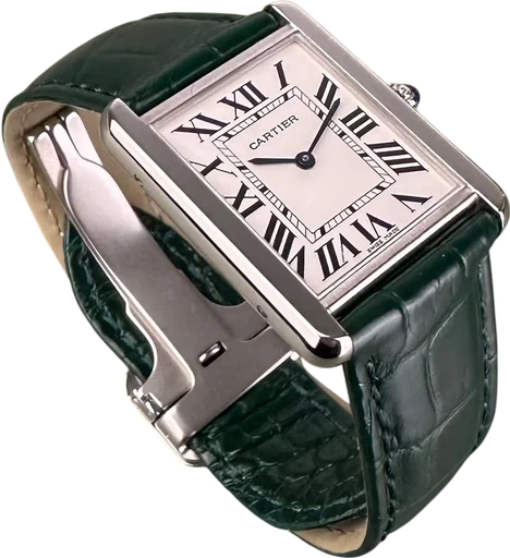 Title: Tank Solo - Large 27x35 mm. Med to nye remme. (New)
Brand: Cartier
Model: Tank Solo
Ref: WSTA0028
Category: Dress
Diameter: 27mm
Functions:
Year: 2018
Price: 23000
Condition: 9.0
Dial Color: Hvid
Strap: Læder
Case material: Stål
Gender: Dame
Match: 100.0%
Billedet er ejet af Limited Watches (760036) Et Cartier ur
