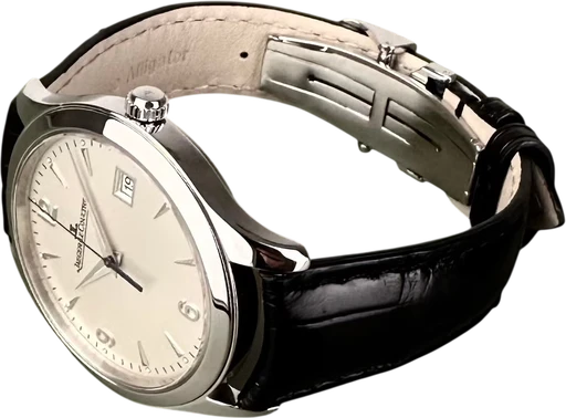 Titel: Master Control Date. Mint condition. Nye remme.
Mærke: Jaeger-LeCoultre
Model: Master Control Date
Ref.: Q1548420
Kategori: Dress
Diameter: 39mm
Funktioner: Dato
Årgang: 2014
Pris: 36000
Stand: 9.0 (Brugt)
Skivefarve: Sølv
Rem: Læder
Kassemateriale: Stål
Køn: Herre
Match: 100.0%
Billedet ejes af Limited Watches (915728) Et Jaeger-LeCoultre ur