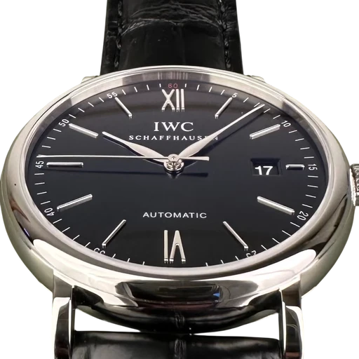 Title: Portofino Automatic - 40 mm. IWC Garanti til 08/2027 - Med 2 nye remme.
Brand: IWC
Model: Portofino Automatic
Ref: IW356502
Category: Dress
Diameter: 40mm
Functions: Dato
Year: 2019
Price: 23000
Condition: 9.0
Dial Color: Sort
Strap: Læder
Case material: Stål
Gender: Herre
Match: 100.0%
Billedet er ejet af Limited Watches (477157) Et IWC ur