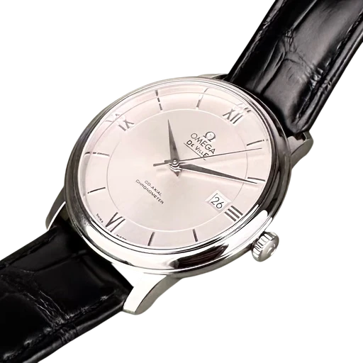 Titel: De Ville Prestige - 40 mm. (Nyhed)
Mærke: Omega
Model: De Ville Prestige
Ref.: 424.13.40.20.02.001
Kategori: Dress
Diameter: 40mm
Funktioner: Dato
Årgang: 2017
Pris: 19500
Stand: 9.0 (Brugt)
Skivefarve: Sølv
Rem: Læder
Kassemateriale: Stål
Køn: Herre
Match: 100.0%
Billedet ejes af Limited Watches (959950) Et Omega ur