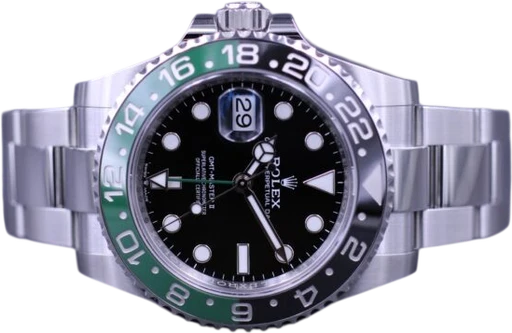 Title: Gmt-Master II 126720Vtnr – Mint (Sprite)
Brand: Rolex
Model: GMT-Master II
Ref: 126720VTNR
Category: Pilot
Diameter: 40mm
Functions: Dato, GMT
Year: 2022
Price: 112000
Condition: 9.8
Dial Color: Sort
Strap: Metal
Case material: Stål
Gender: Herre
Match: 100.0%
Billedet er ejet af MM Watches (101921) Et Rolex ur