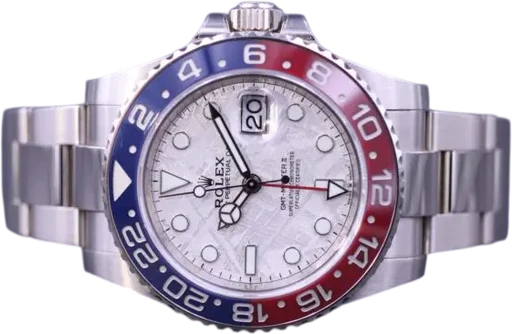 Title: Gmt-Master II Meterorite 126719Blro – Dansk Ad (Pepsi) (New)
Brand: Rolex
Model: GMT-Master II
Ref: 126719BLRO
Category: Pilot
Diameter: 40mm
Functions: Dato, GMT
Year: 2023
Price: 380000
Condition: 9.5
Dial Color: Hvid
Strap: Metal
Case material: Guld
Gender: Herre
Match: 100.0%
Billedet er ejet af MM Watches (905798) Et Rolex ur