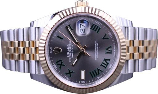 Titel: Datejust 41Mm G/S 126333 “Wimbledon Dial” (Nyhed)
Mærke: Rolex
Model: Datejust 41
Ref.: 126333
Årgang: 2021
Tilbehør: Boks og Papirer
Stand: 9.5 (Brugt)
Pris: 110.000 kr.
Diameter: 41mm
Funktioner: Dato
Skivefarve: Grå
Rem: Metal
Kassemateriale: Guld
Kategori: Dress
Køn: Herre
Match: 100.0%
Billedet ejes af MM Watches (1120507) Et Rolex ur