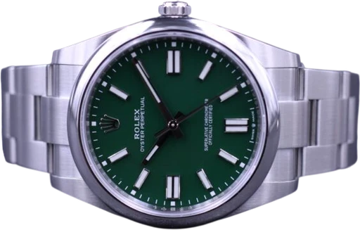 Title: Oyster Perpetual 41Mm 124300 – New
Brand: Rolex
Model: Oyster Perpetual
Ref: 124300
Category: Dress
Diameter: 41mm
Functions:
Year: 2022
Price: 66000
Condition: 10.0
Dial Color: Grøn
Strap: Metal
Case material: Stål
Gender: Herre
Match: 100.0%
Billedet er ejet af MM Watches (128476) Et Rolex ur